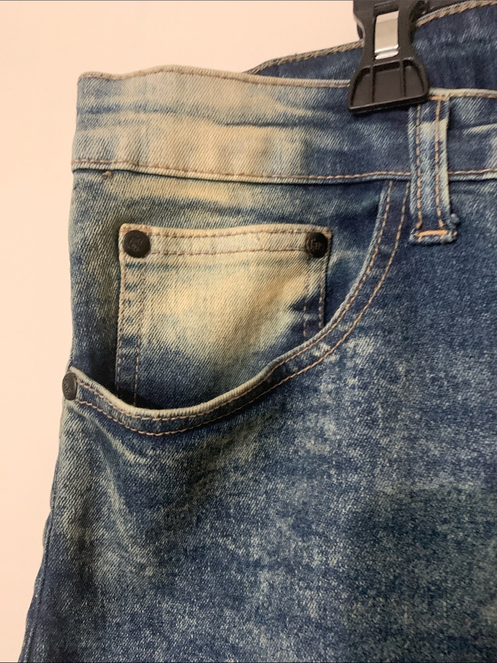 Slim Straight Cargo Jeans - Washed Blue - Picture 3 of 6
